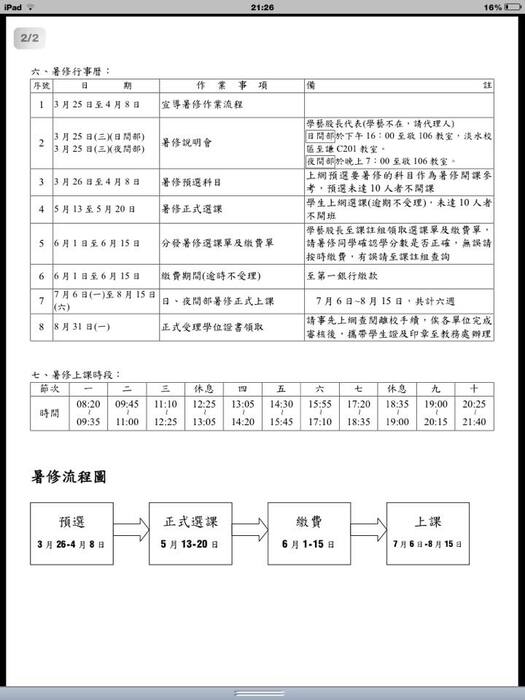 3月25日(星期三)下午16：00，召集各班學藝股長辦理『暑修說明會』圖片