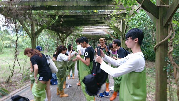 105年11月18日四觀四甲、四乙於關渡自然公園的心濕地園區進行服務學習活動圖片